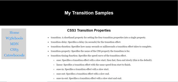 CSS transition samples