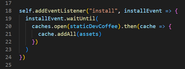 Before Install Prompt Code