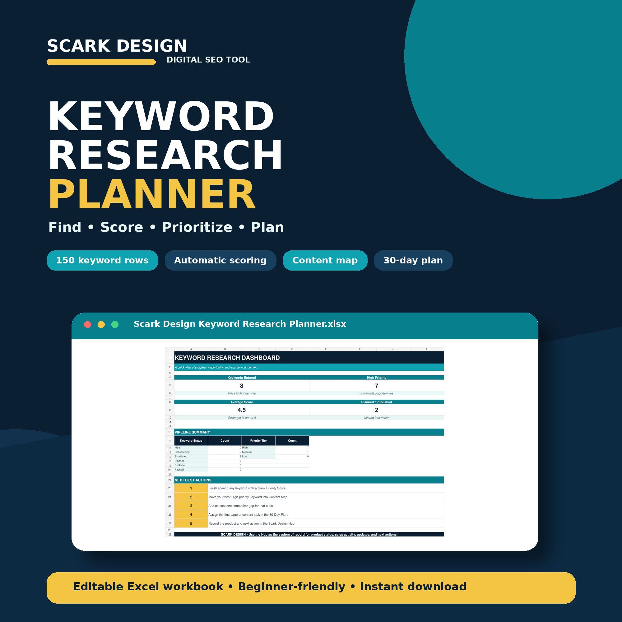 Keyword Research Planner product cover