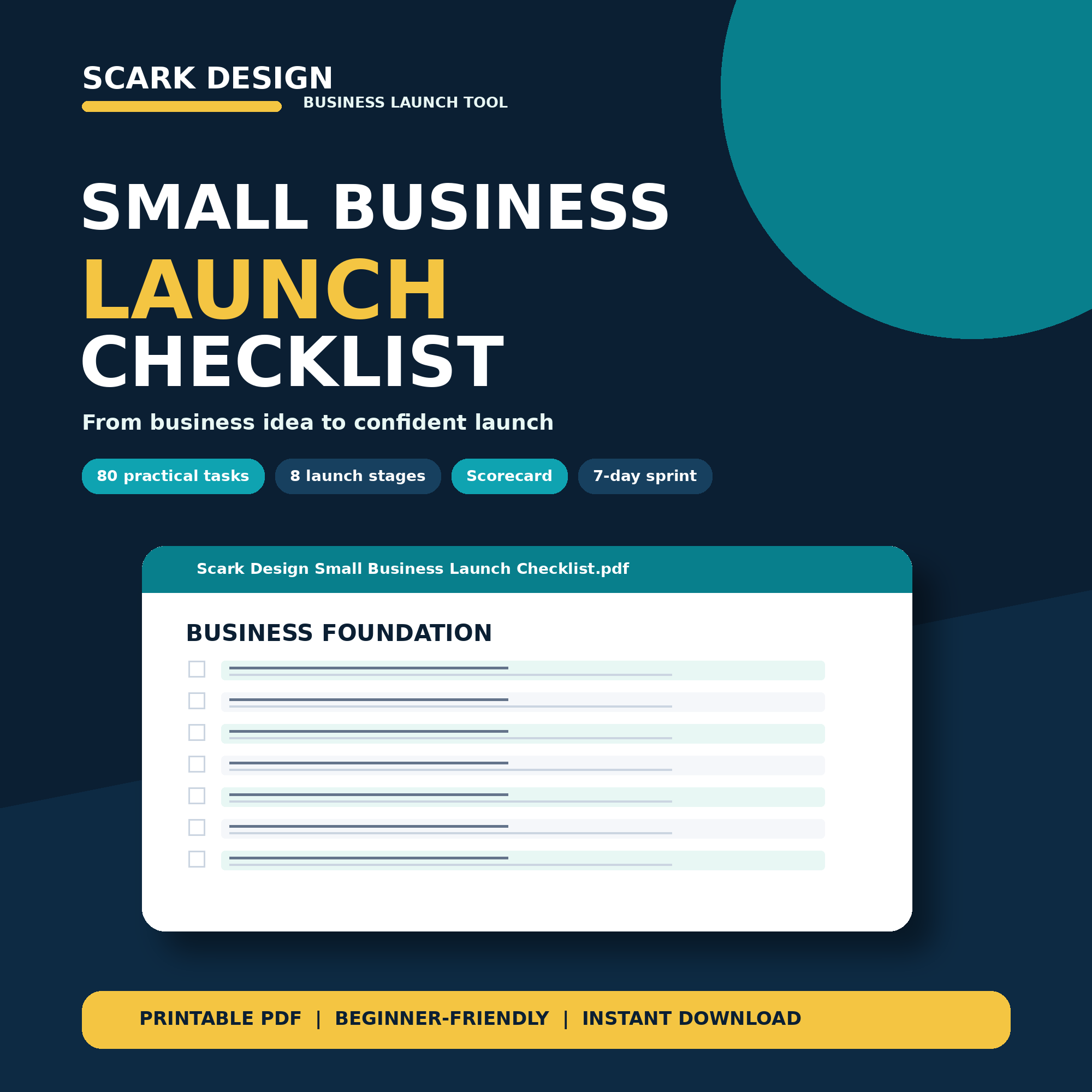 Small Business Launch Checklist product cover